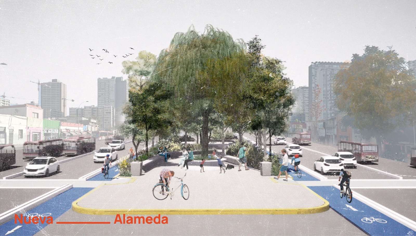 8 kilómetros tendrá la ciclovía más larga de Chile que construirá el Minvu en pleno centro de Santiago