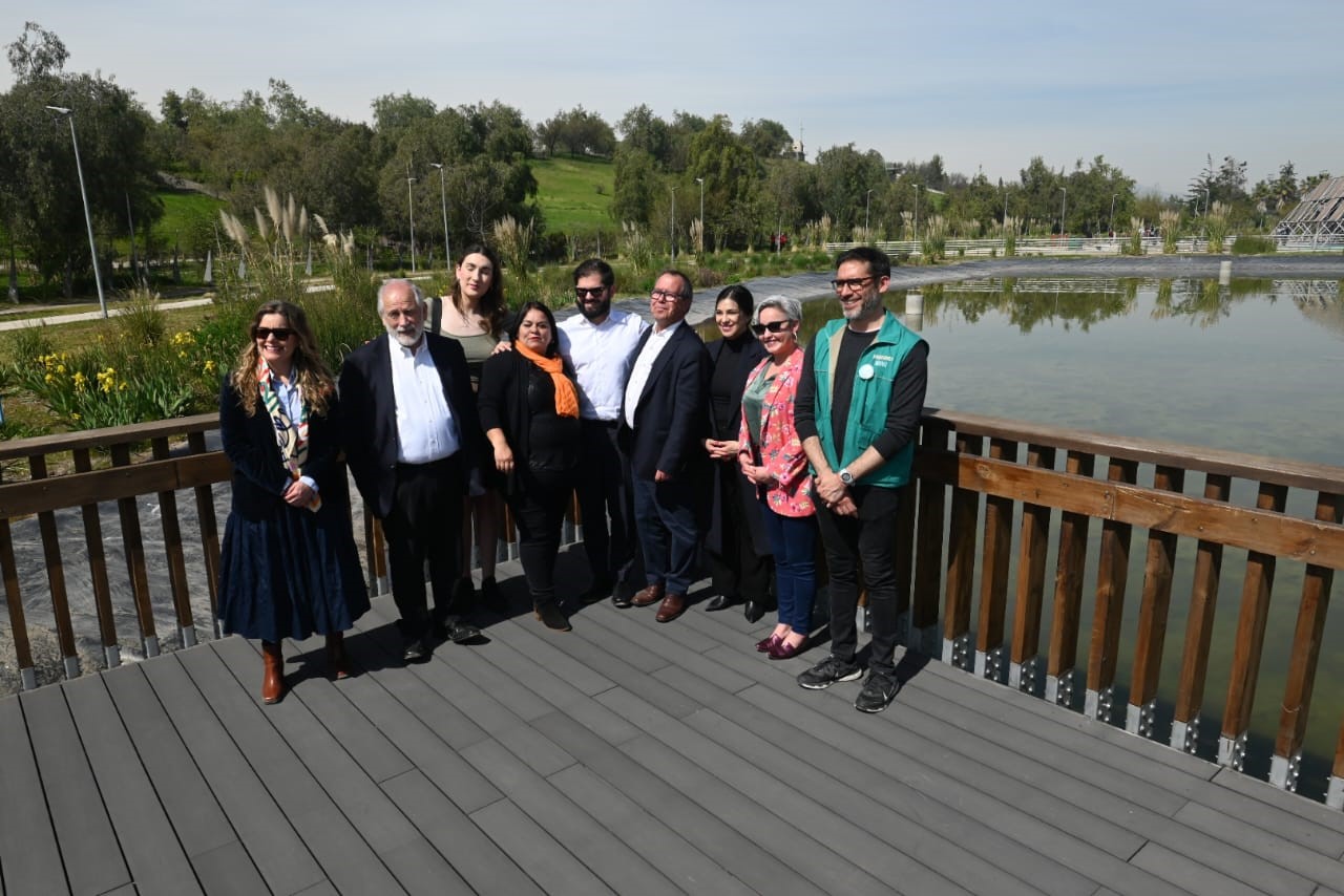 Presidente Gabriel Boric y ministro Carlos Montes inauguran Parque Brasil en La Granja